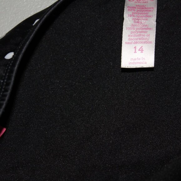 Black & White 2 Pcs Justice Tankini  Swimsuit Size 14 - Picture 4 of 10